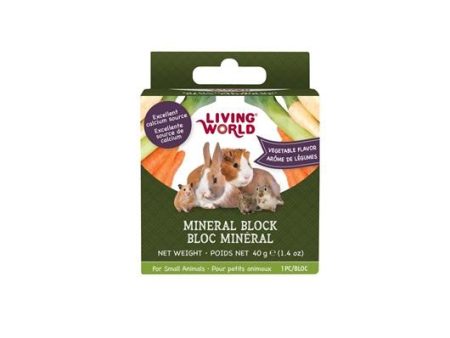 Living World bloc minéraux arôme de légumes 40g pour petits animaux Cheap