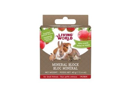 Living World bloc minéraux arôme de pomme 40g pour petits animaux Fashion